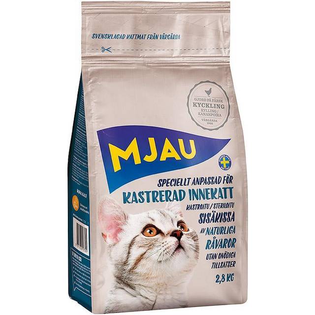 Mjau Torrfoder Till Kastrerad Innekatt 2,8kg