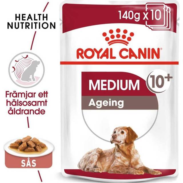 Medium ageing 10+ senior in gravy wet dog food, 140g
