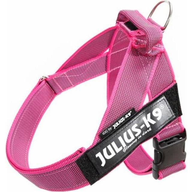 Julius-K9, IDC-färg och grått bältessele, storlek: M/0, rosa-grå