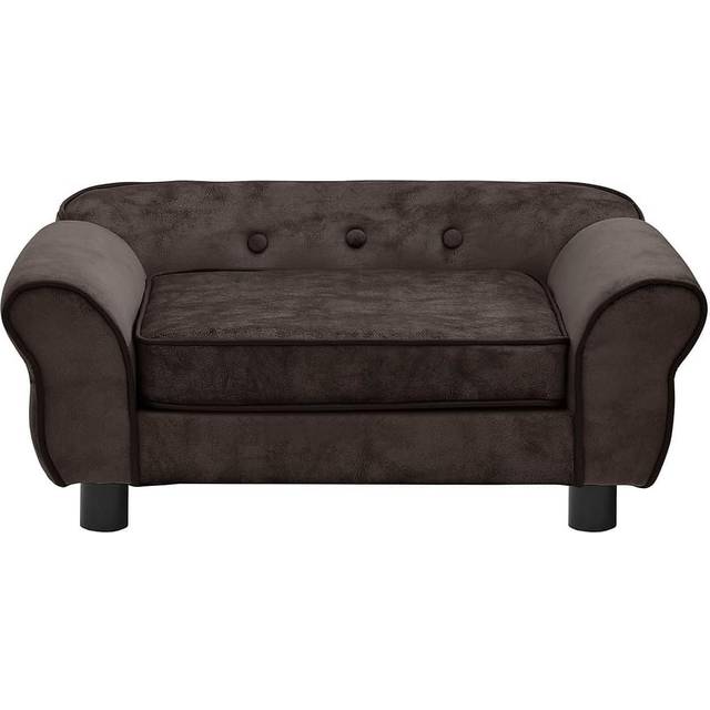 hundesofa 72x45x30 cm plys brun
