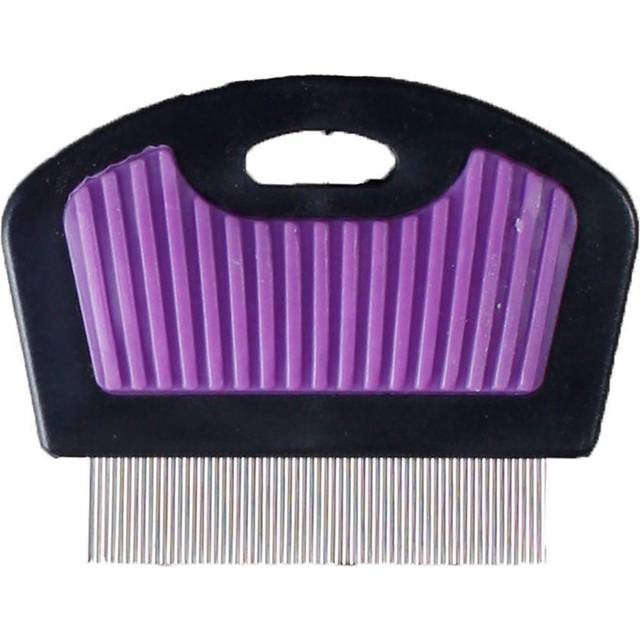 Karlie Professional loppkam - L 7 x B 5,5 x H 0,5 cm - Svart/Lila