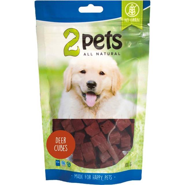 2Pets Hjortkubbar Monoprotein, 100g - 100g