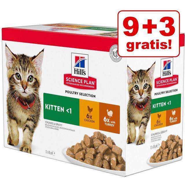Hills Science Plan Senior Feline Vitality Chicken & Salmon 85 g x 12