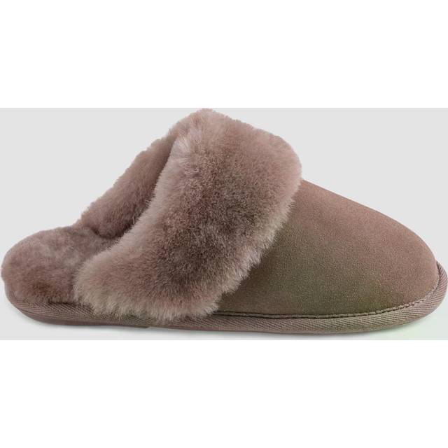 Just Sheepskin Ladies Duchess Sheepskin Slippers - Grey, Grey, Size 5, Women
