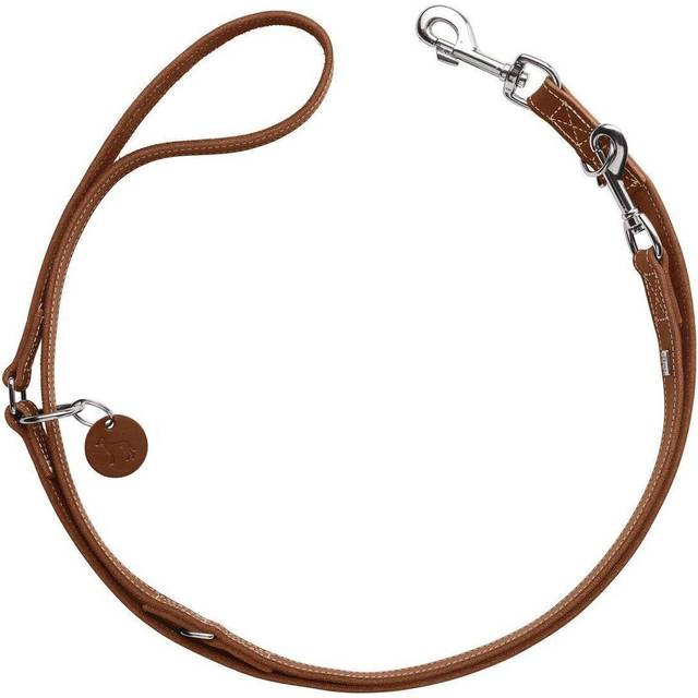 Hunter Hundkoppel Ställbart Aalborg Cow Leather Cognac 200cm/15mm