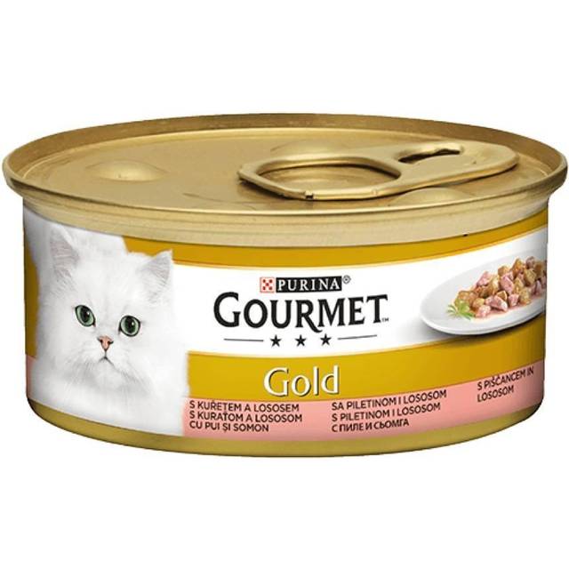 Purina Gourmet Gold Lax & Kycklingbitar i sås 85 g