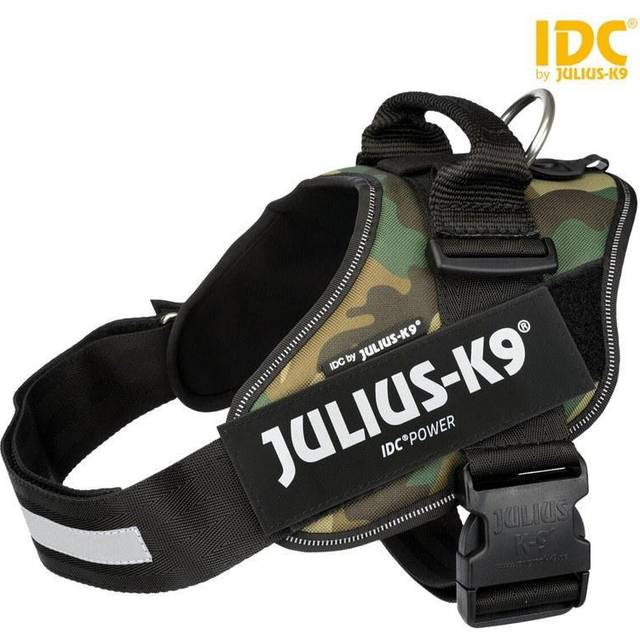 JULIUS-K9 IDC®-Powersele camouflage - Stl. 2: bröstomfång 71 - 96 cm - Grön