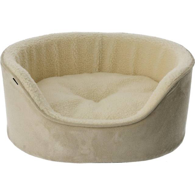 Dogman Bädd Sherpa med hög kant Beige - S