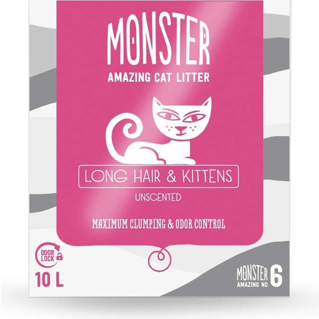 Monster Kattsand Long Hair & Kitten Unscented 10L