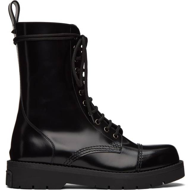 VALENTINO CAMDEN COMBAT BOOT Size: 43, colour: BLACK
