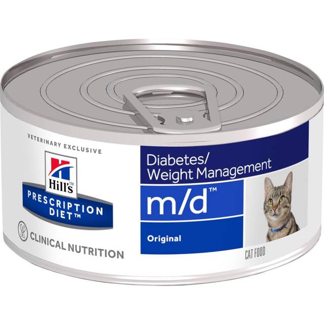 Hill's Prescription Diet Feline m/d Diabetes/Weight Minced Original Canned - Wet Cat Food 156 g