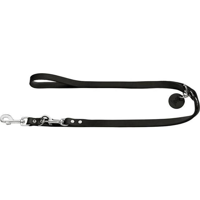 HUNTER Training leash, 16/200 Soft genuine cow leather, black