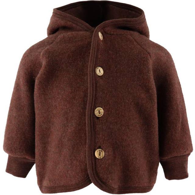 Engel - Kinder Kapuzenjacke mit Holzknöpfen - Wool jacket size 50/56, brown