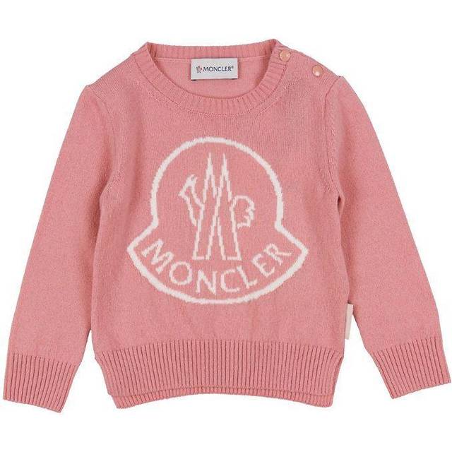 Moncler Enfant Girls Pink Cashmere Sweater - 12-18 month