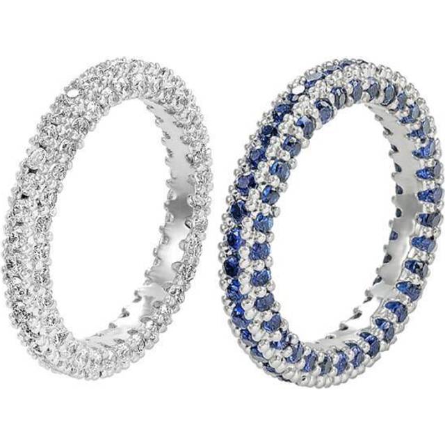 Eternity Wedding Crystal Ring Band | Wowcher - Blue
