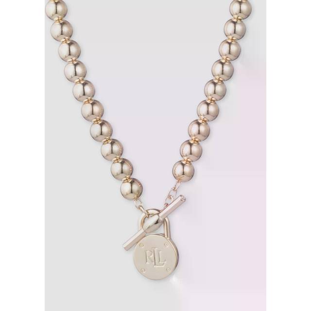 Lauren Ralph Lauren Beaded Logo Collar Necklace, Gold