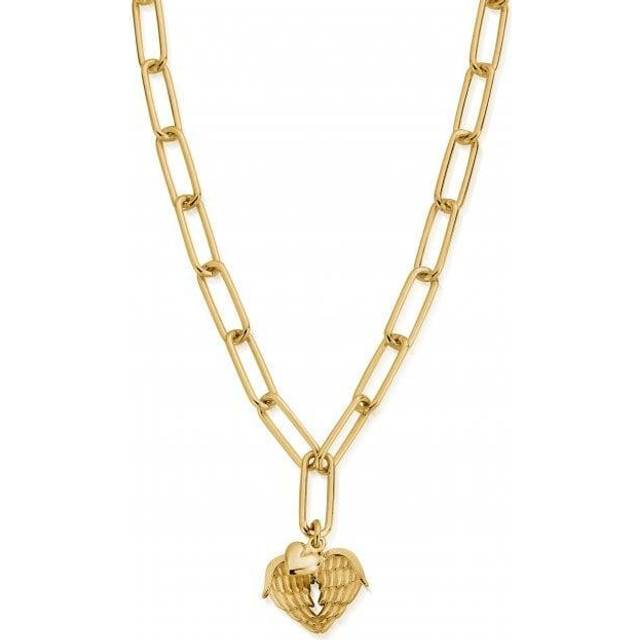 ChloBo Silver Link Chain Faith & Love Necklace SNLC9211199