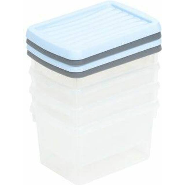 4 x Plastic Storage Boxes 1.5 Litres - Multi Coloured by Wham
