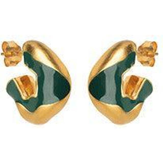 ENAMEL Copenhagen Øreringe - Amelia - Petrol Green