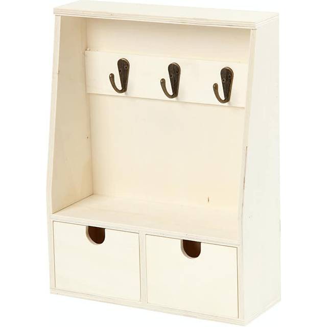 Nyckelskåp i trä höjd 28,5 x 22 cm 1-pack