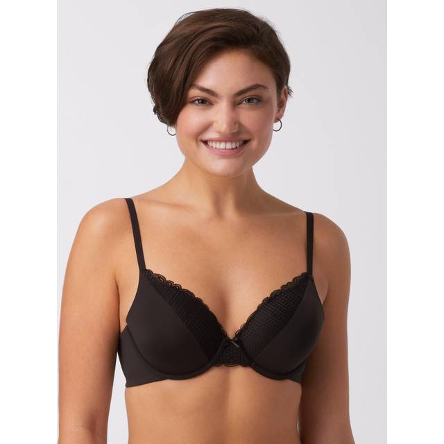 Maidenform kvinnors komfort devotion utsmyckad extra täckning BH, Rörlig struktur/glans, 85D