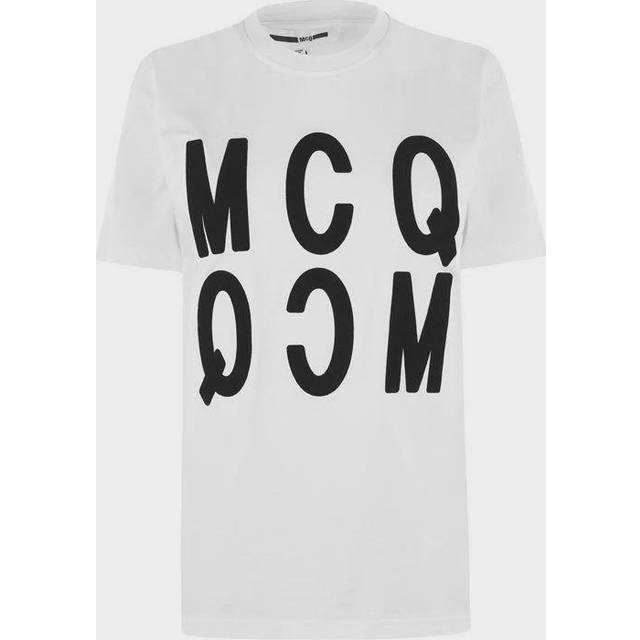 MCQ Velvet Reverse Logo T Shirt - Black