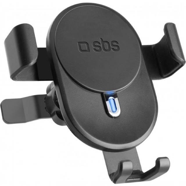 sbs mobile Auto-Halterung 15 W Wireless mit Gravity-Verschluss mit Schnellladung Air grille Car mobile phone holder Wireless charger 85 mm (max)