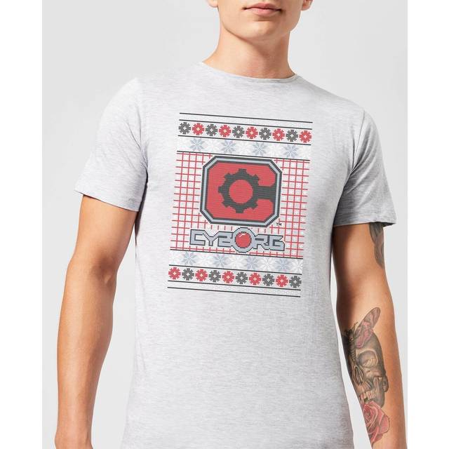 DC Cyborg Knit Men's Christmas T-Shirt - Grey - S