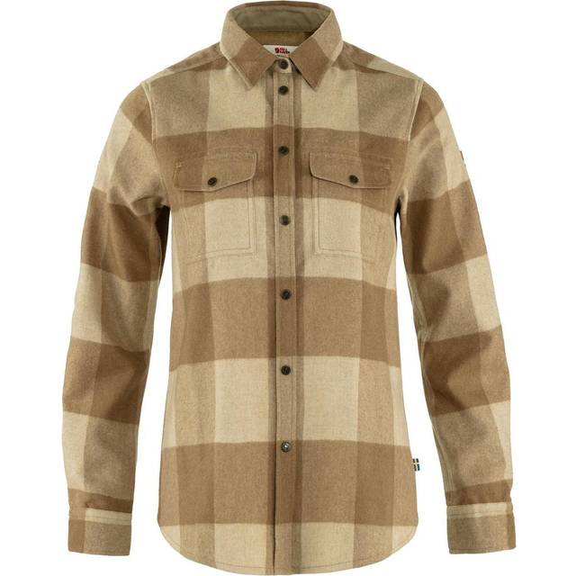 Fjällräven Dam Canada skjorta W långärmad tröja, Buckwheat brun ljus beige, L, Buckwheat brun ljus beige, L