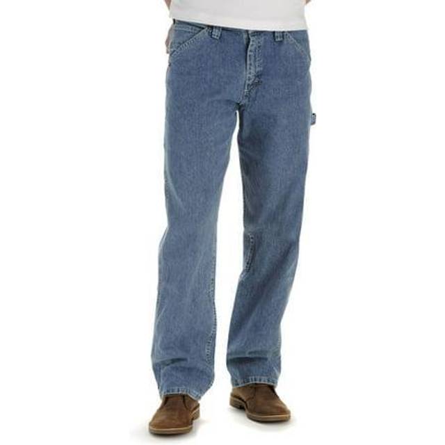 Lee Hängselbyxor för män raka ben snickare Jeanloose-fit Tischlerjeans Mit Geradem Bein jeans, Retro sten, 32W x 36L