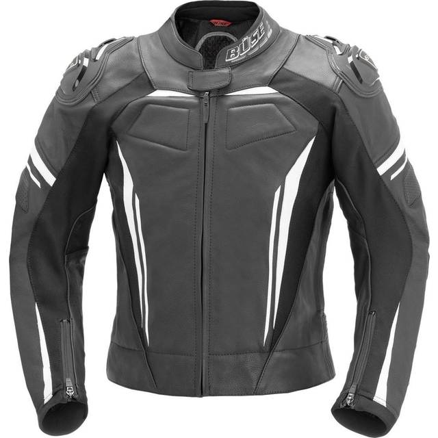Büse Imola, leather jacket women , color: Black/White , size: 42