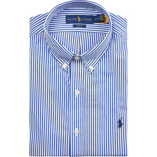 Polo Ralph Lauren Slim Fit Striped Stretch Poplin Shirt Herr Långärmade Skjortor Stl. XXL - Från Magasin - Blue/white Bengal Stripe (XXL)