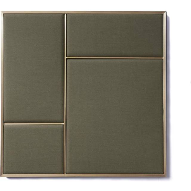 Please Wait to be Seated Nouveau Pin Notice Board Medium Brass/Oyster Grey