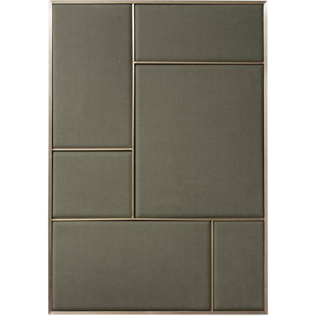 Please Wait to be Seated Nouveau Pin Notice Board Large Brass/Oyster Grey