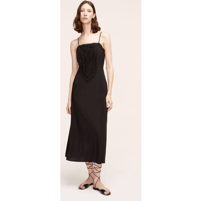 Rebecca Taylor Patchwork Lace Silk Maxi Dress