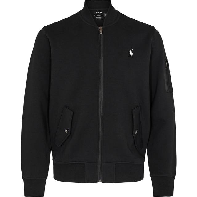 Polo Ralph Lauren Double-Knit Cotton-Blend Bomber Jacket - M - Black