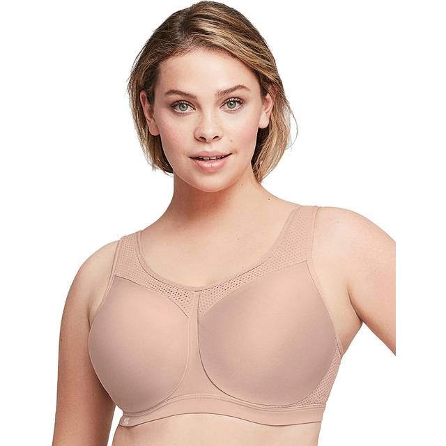 Glamorise Full Figure Plus Size High Impact Wonderwire Sports Bra - Coffee