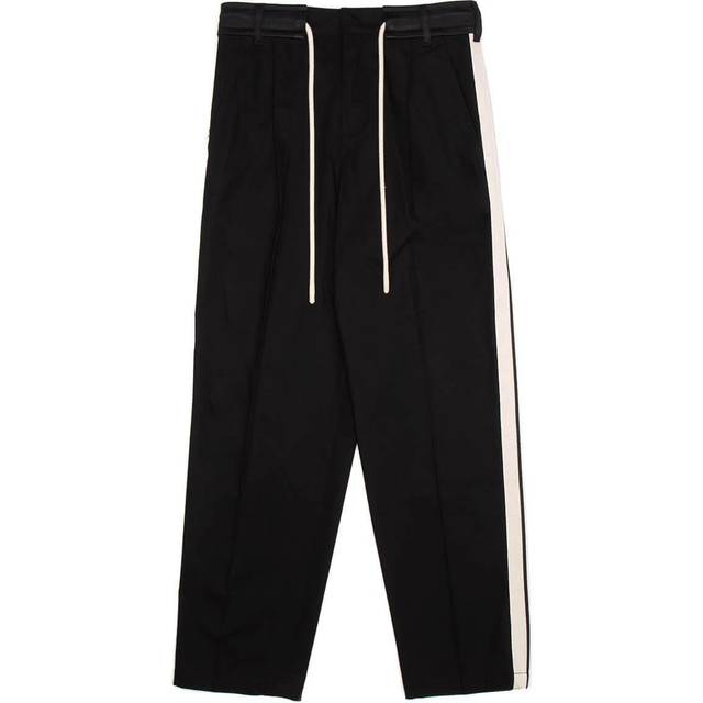 Palm Angels Men's Track Belt Pants - Black/Multi - Size: L