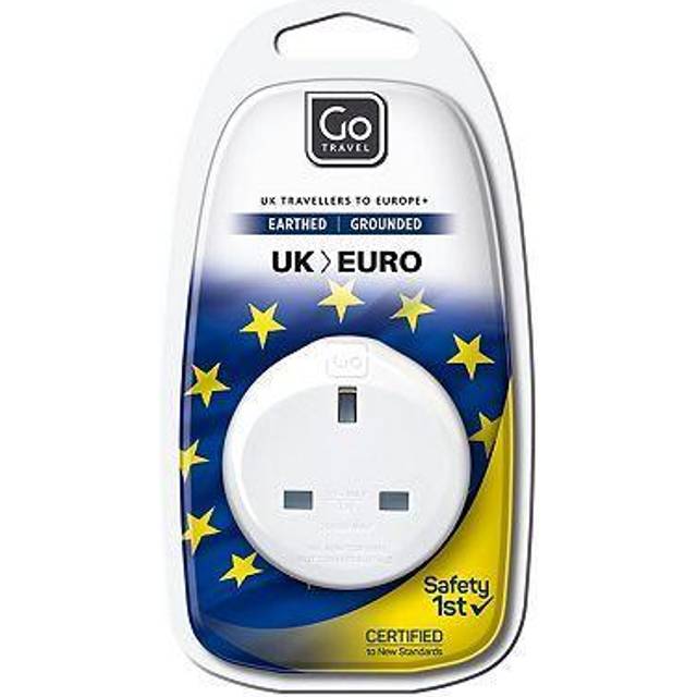 Go Travel Earthed UK-EU European Compact Adaptor (Adapter Ref 524)