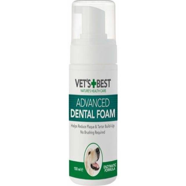 Vets Best Enzymatic dog Dental Foam, Teeth Cleaning and Fresh Breath Dental Care, 120 ml