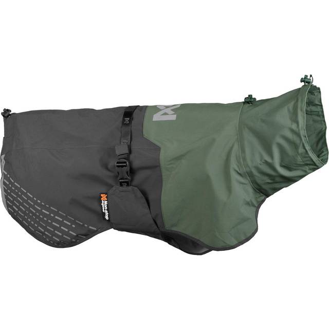 Non-stop dogwear Fjord Raincoat grå/grön | 2963| regnskydd, storlek: 24