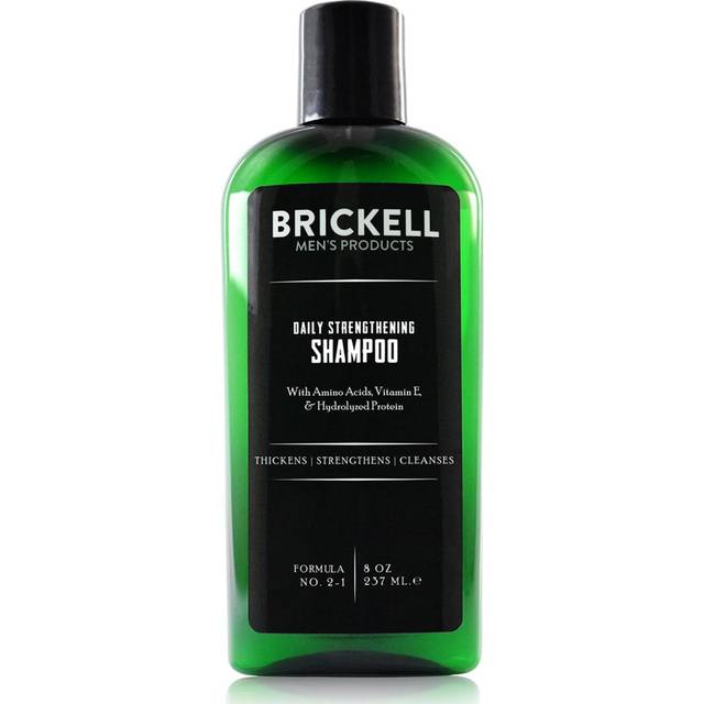 Brickell Men's Products Daily Strengthening Shampoo for Men, Natural and Organic Featuring Mint and Tea Tree Oil To Soothe Dry and Itchy Scalp, Sulfat