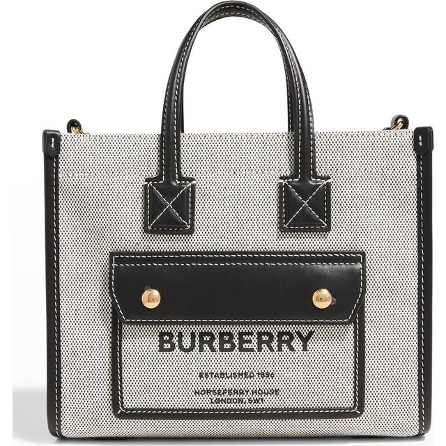 Burberry Womens Tural Tan Logo-print Cotton-canvas Tote Bag 26x33x13cm - NATURAL TAN