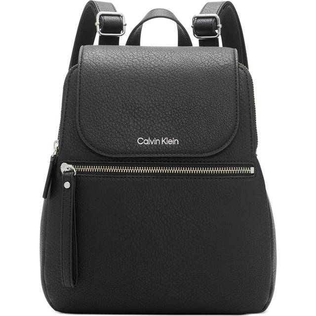 Calvin Klein Women's Reyna Novelty Key Item Flap Backpack  Caramel Mix  One Size