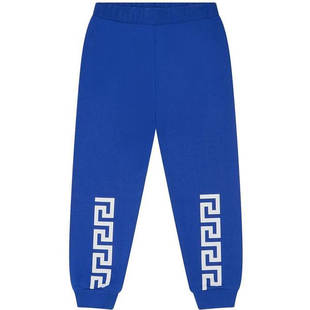 Versace Kids Logo cotton-blend flared pants