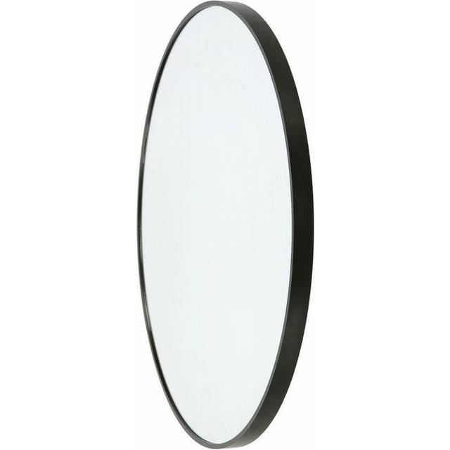 Home Garden Direct Pandora - Round Wall Mirror - 80x80 cm (Black), Black
