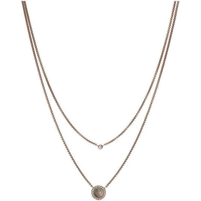 Fossil Rose Gold Tone Two Chain Necklace
