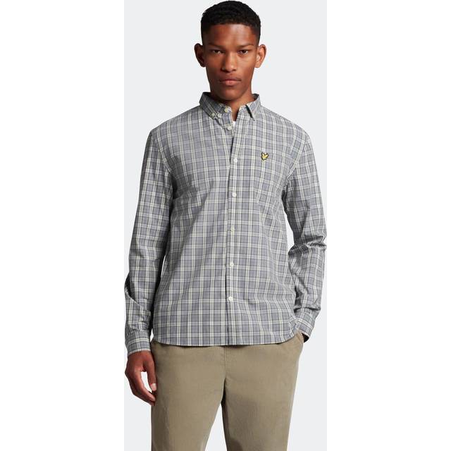 Lyle & Scott Mens Jet Black Long Sleeved Poplin Shirt - Size Medium
