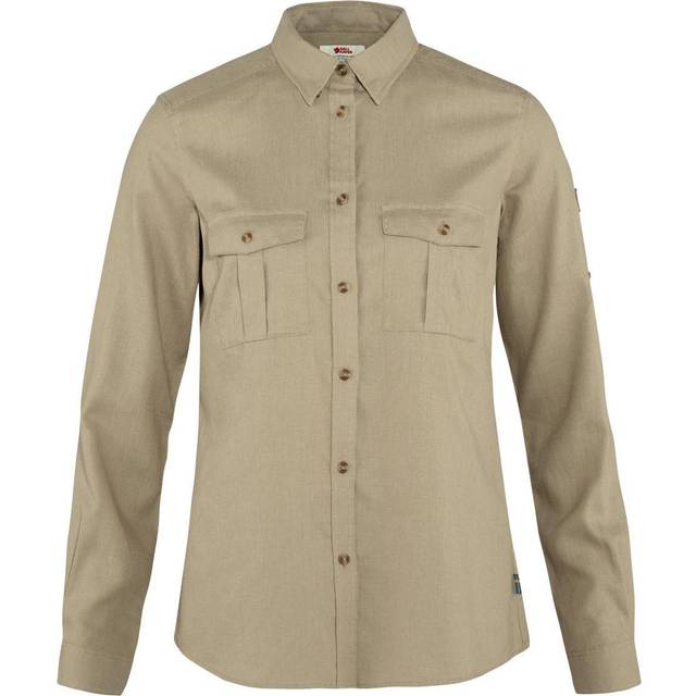 Fjällräven - Övik Travel Shirt L/S - Shirt size L, blue