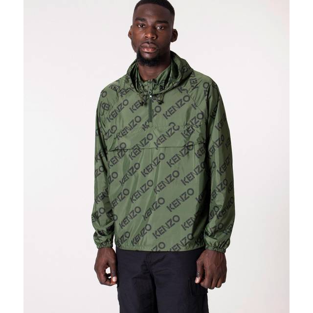 Kenzo, Jacka, Herr, S, Nylon, Monogram Logo Vindjacka - green (S)